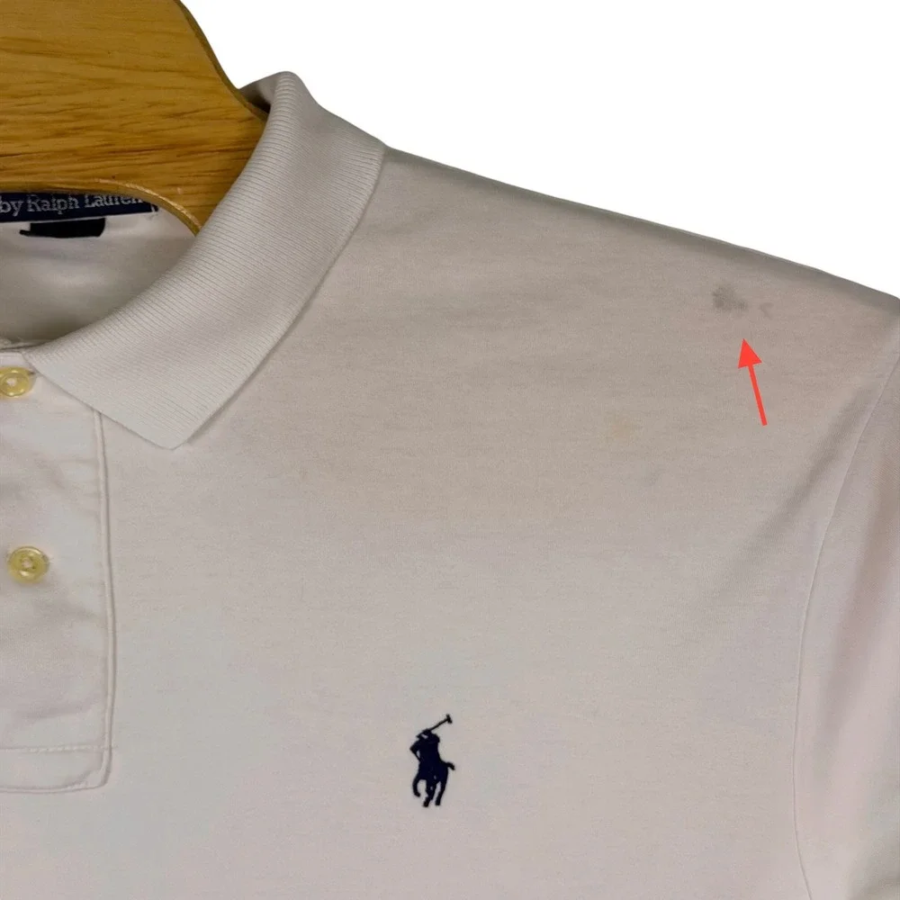Polo Ralph Lauren Polo Shirt Men Large White Classic Soft Cotton Glf Preppy Pony